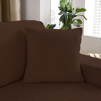 Stripe Jacquard Cushion Cover Brown
