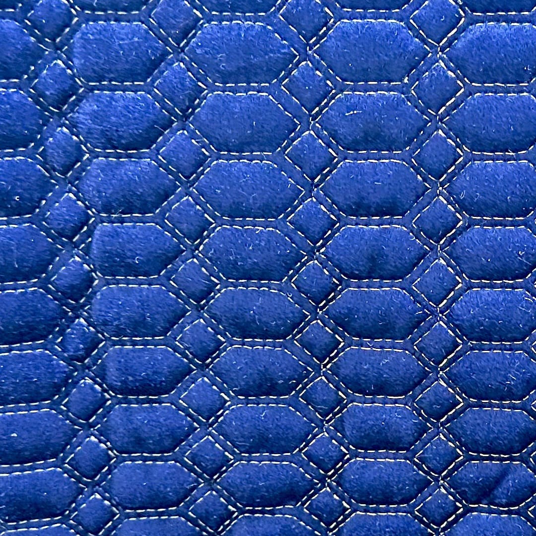 velvet heavy embroidered bed spread 4pcs blue