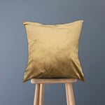 velvet premium cushion cover solid golden cushion cover.