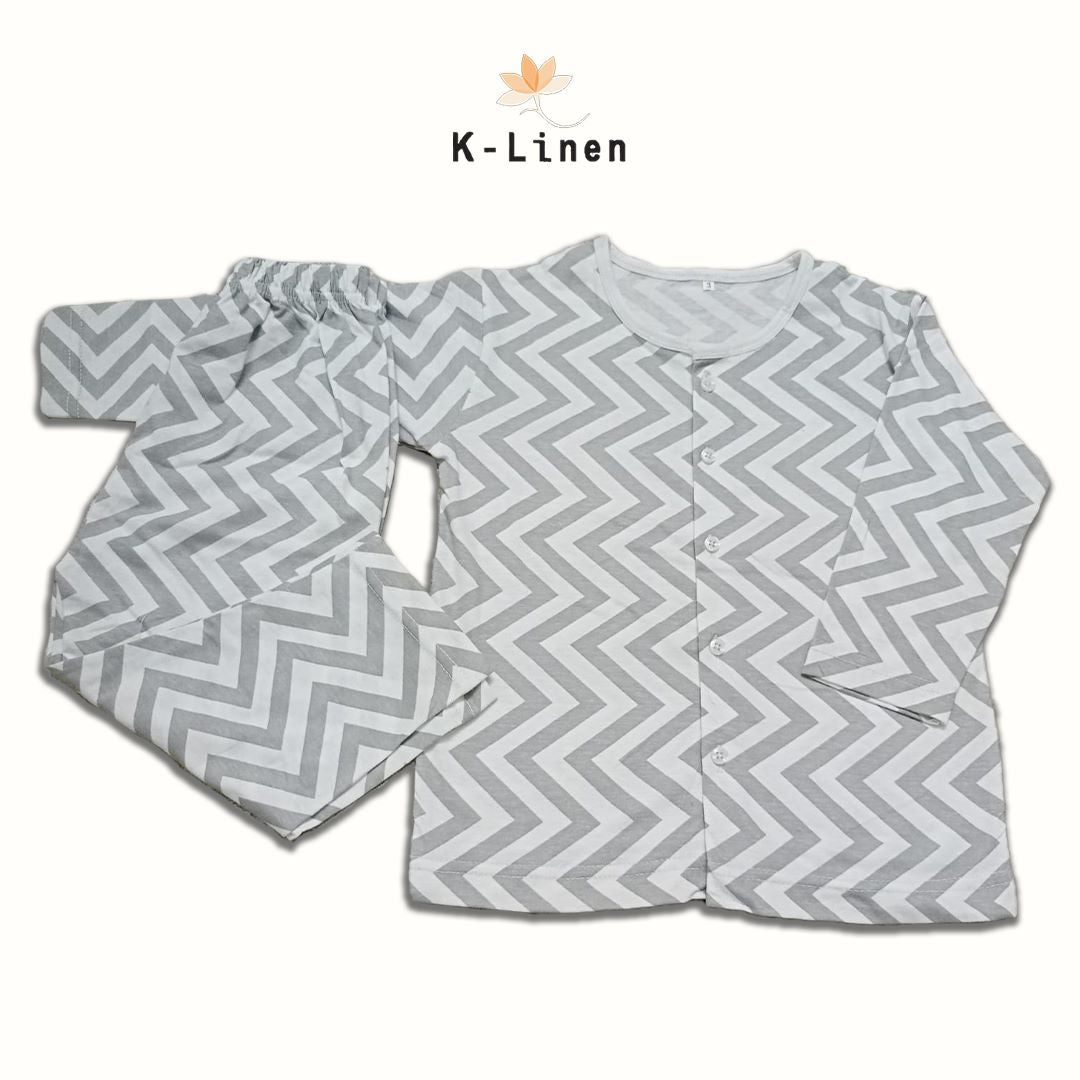 Grey Zigzag Pattern Snuggle Up Kids Suite | K-Linen