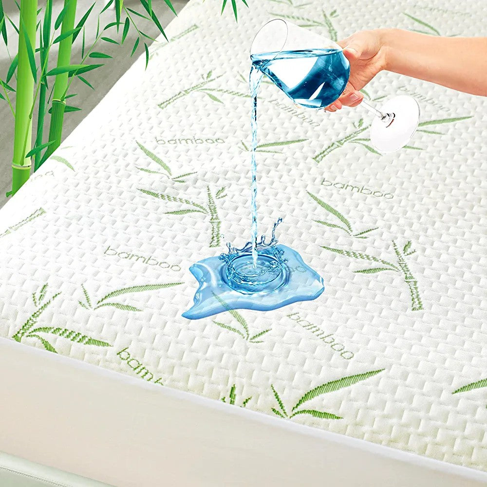 bamboo double bed water proof mattress protector mattress protector.