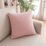 Floral Jacquard Cushion Cover - Pink