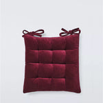 Velvet Chair Pad - Maroon