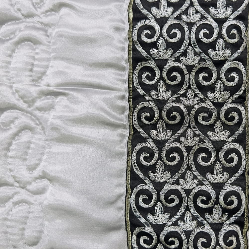bridal bedsheet set silver black bed sheet set.