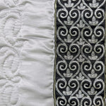 bridal bedsheet set silver black bed sheet set.