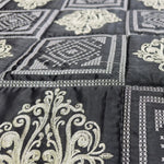 bridal bedsheet set silver black bed sheet set.