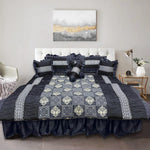 bridal bedsheet set black bed sheet set.