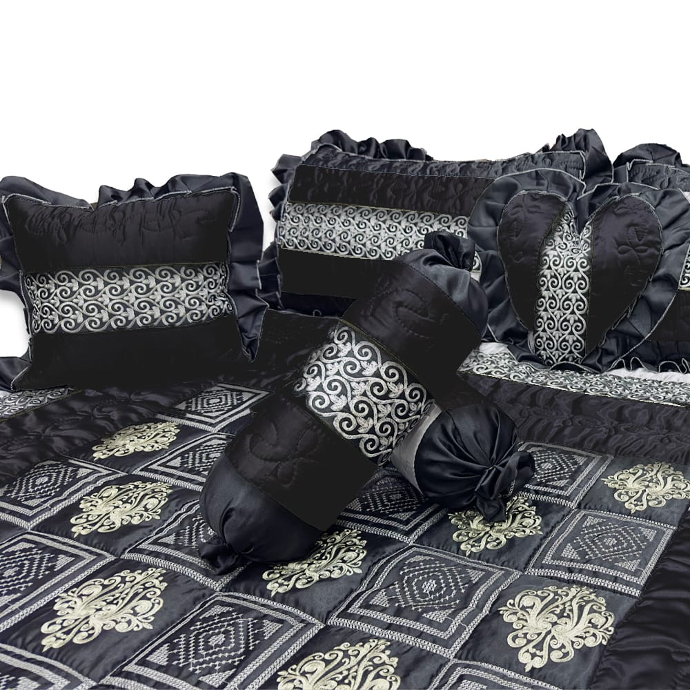 bridal bedsheet set black bed sheet set.