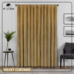 premium velvet curtain golden beige