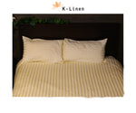 golden satin stripes bed sheet set bed sheet set.