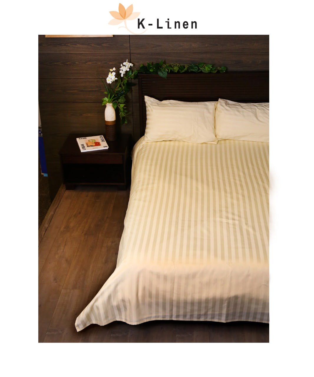 golden satin stripes bed sheet set bed sheet set.