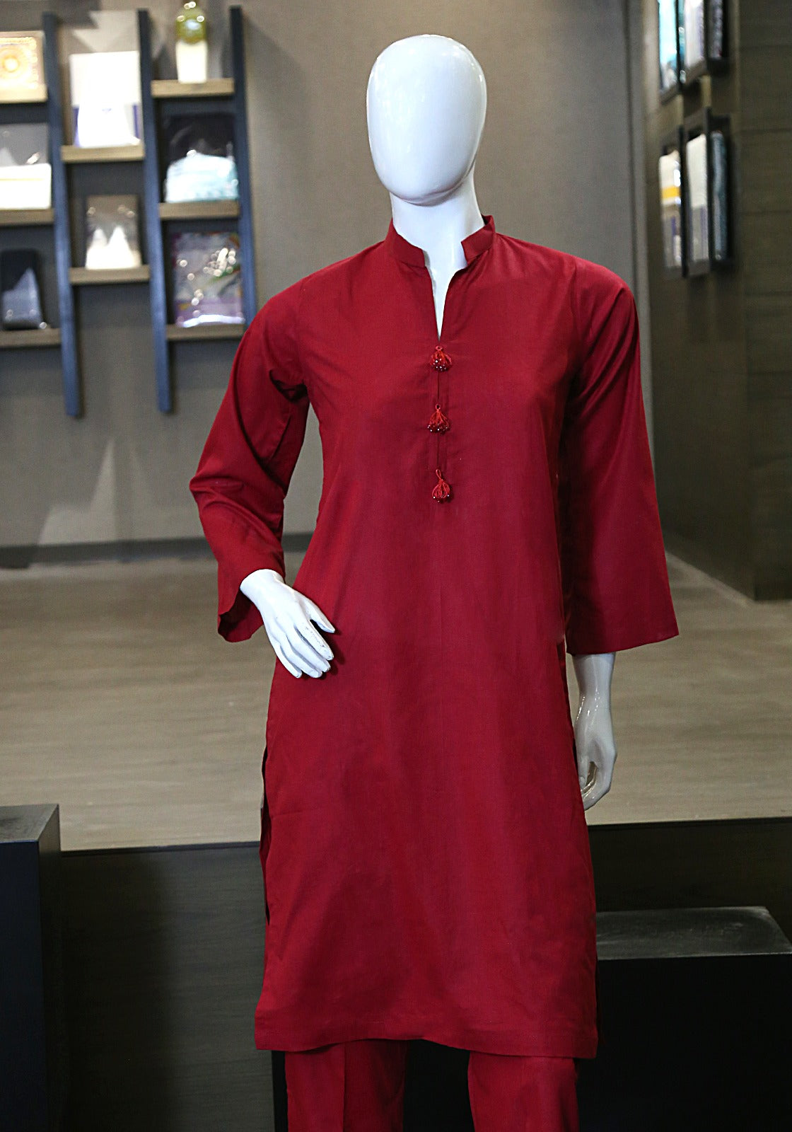 sublime ready to wear 2 pcs maroon