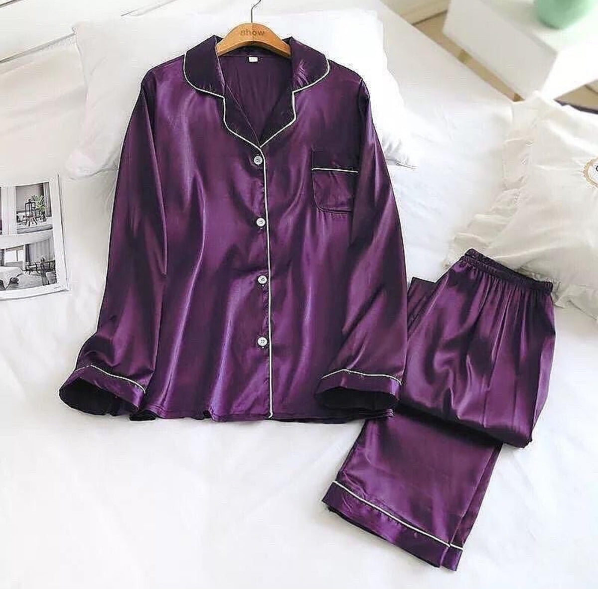 silk loungewear suit suit.