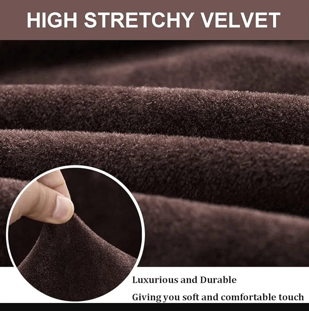 velvet plush sofa cover brown sofa cover.