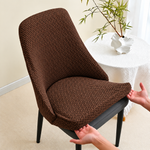 Stripe Jacquard Turkish Chair Cover - Brown