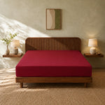 Jersey Bed Fitted Sheet- Red