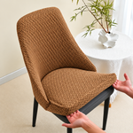 Stripe Jacquard Turkish Chair Cover - Camel