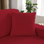 Stripe Jacquard Cushion Cover - Maroon