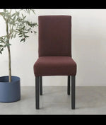 stripe jacquard chair covers brown