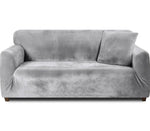 velvet plush sofa cover grey 1 sofa cover.