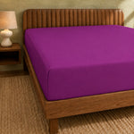 Jersey Bed Fitted Sheet - Purple