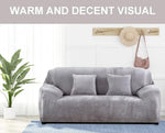 velvet plush sofa cover grey 1 sofa cover.