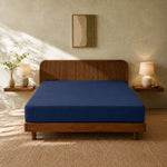 Jersey Bed Fitted Sheet- Blue