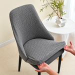 Stripe Jacquard Turkish Chair Cover - Grey
