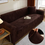 velvet plush sofa cover brown sofa cover.