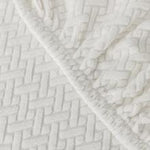 Stripe Jacquard Chair Covers- White