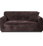 velvet plush sofa cover brown sofa cover.