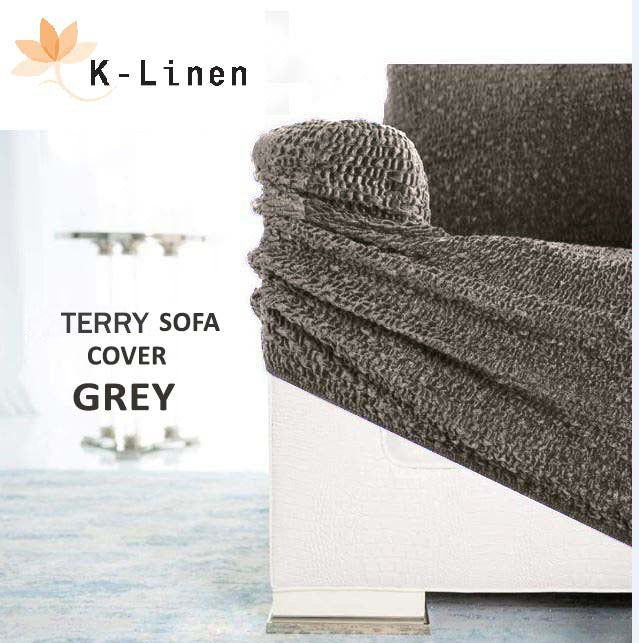premium terry sofa cover grey sofa cover.