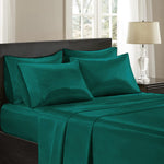premium satin sheet emerald green