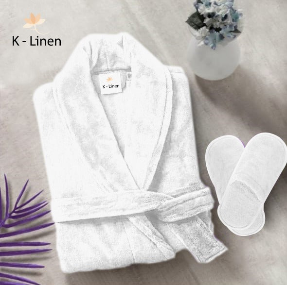velour white bathrobe