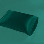 premium satin sheet emerald green