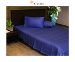 navy blue solid bed sheet set bed sheet set.