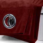 premium velvet curtain maroon