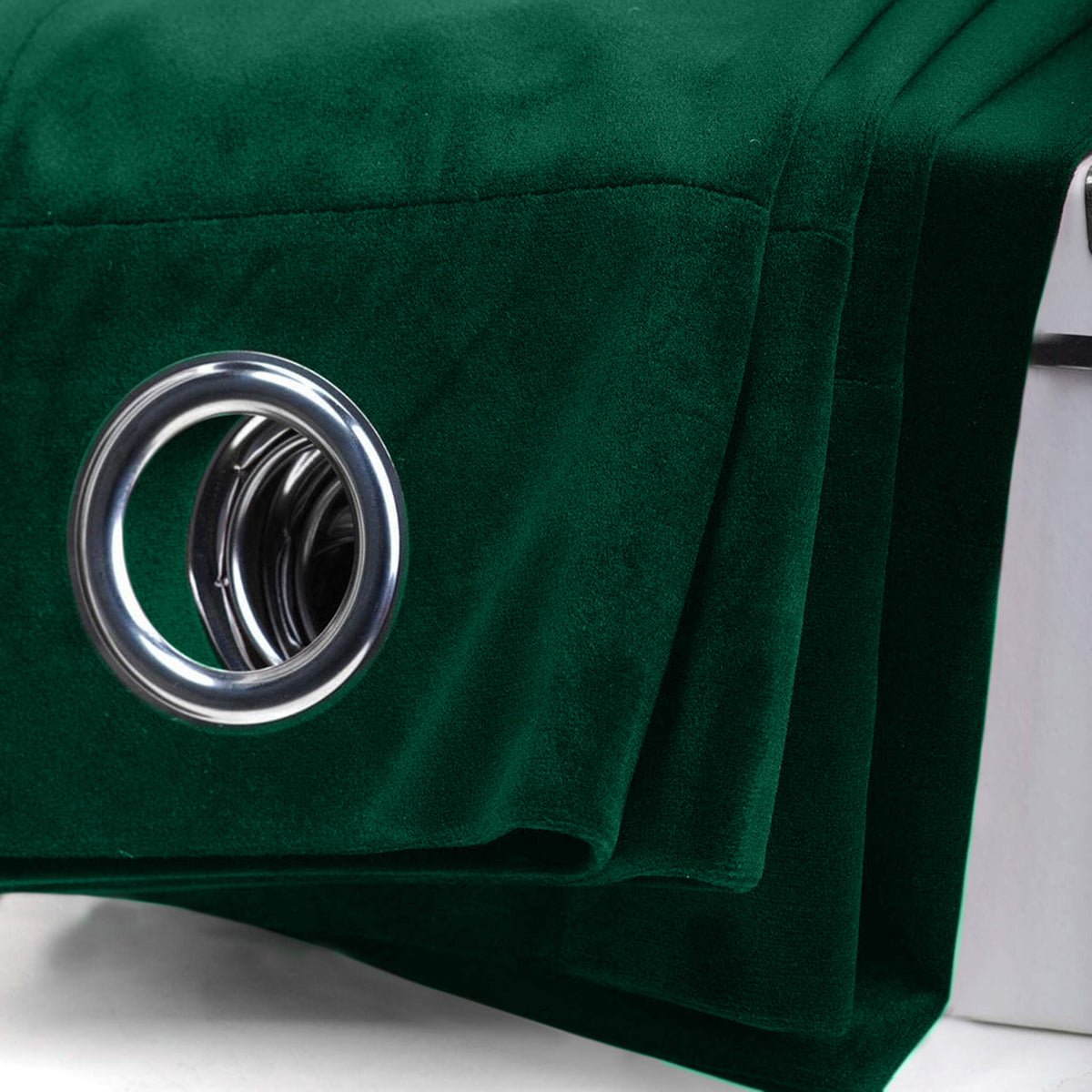 premium velvet curtain emerald green