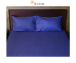 navy blue solid bed sheet set bed sheet set.