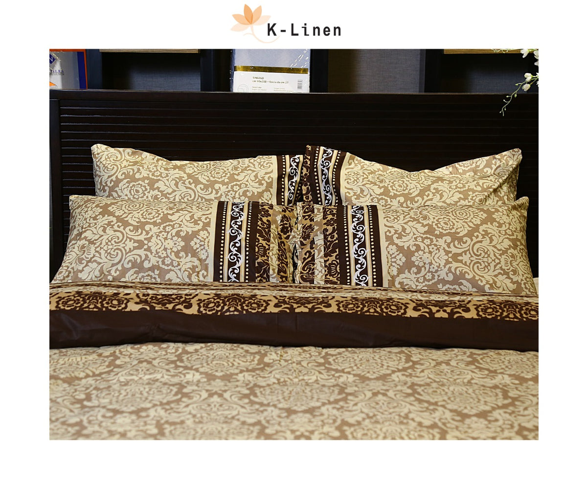 cotton duvet cover set camel floral 3pcs duvet cover set.