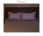 grey satin stripe bed sheet set bed sheet set.
