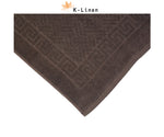 greek bath mat brown