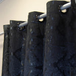 jacquard curtains black