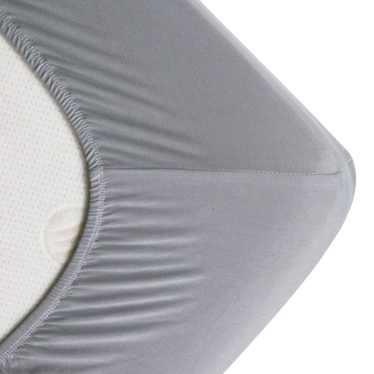 Jersey Bed Fitted Sheet Light Grey
