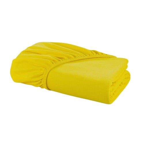 Jersey Bed Fitted - Yellow