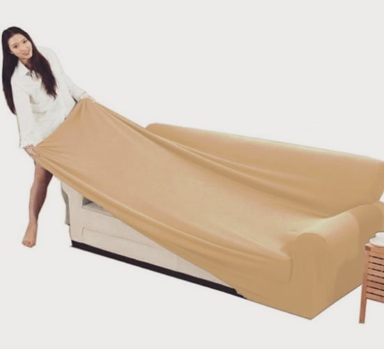 jersey sofa cover skin beige sofa cover.