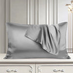 pair of satin pillow cover silver pillow cover.