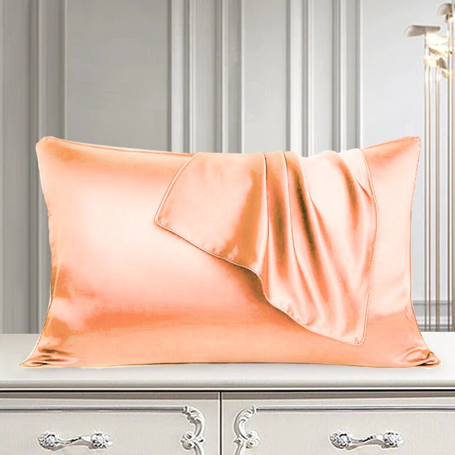 pair of satin pillow cover pink pillow cover.