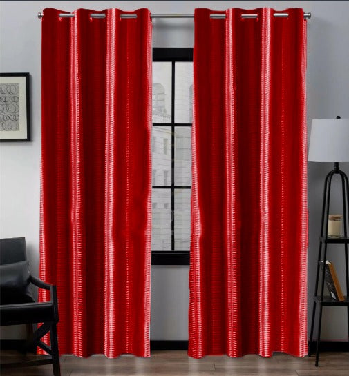 premium net curtains red