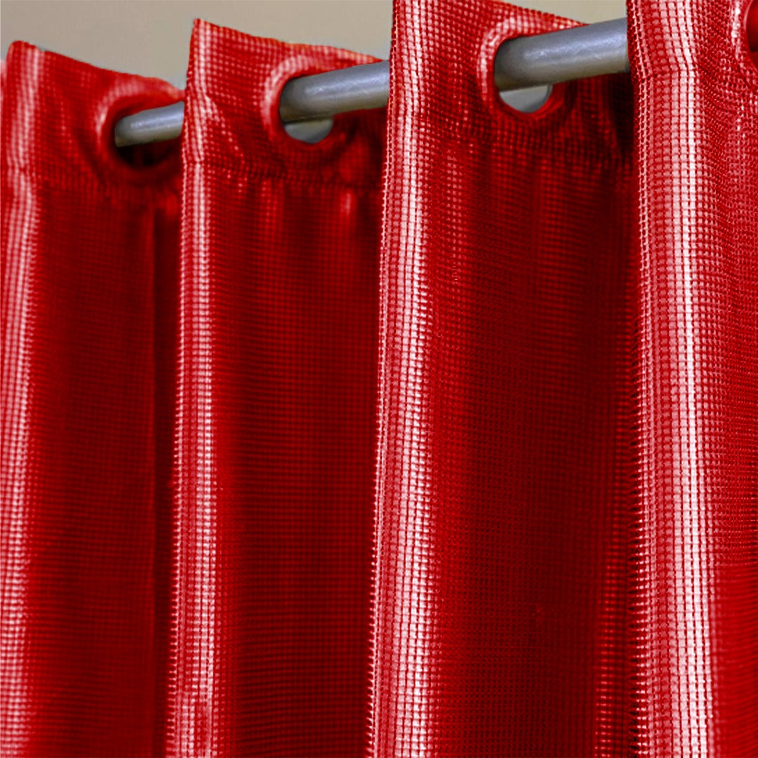 premium net curtains red